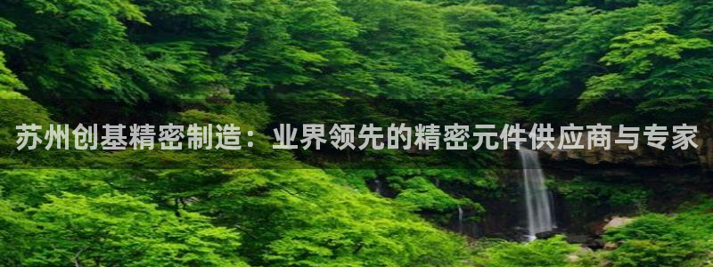 彩神大发云：苏州创基精密制造：业界领先的精密元件供应商与专家