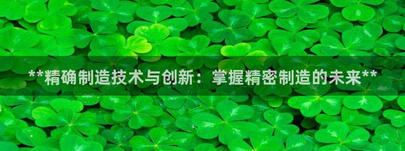 新版彩神v8登录：**精确制造技术与创新：掌握精密制造的未来**