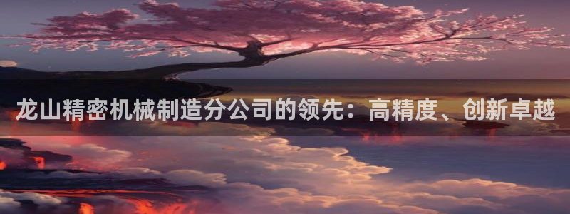 新版彩神v8登录教程：龙山精密机械制造分公司的领先：高精度、创新卓越