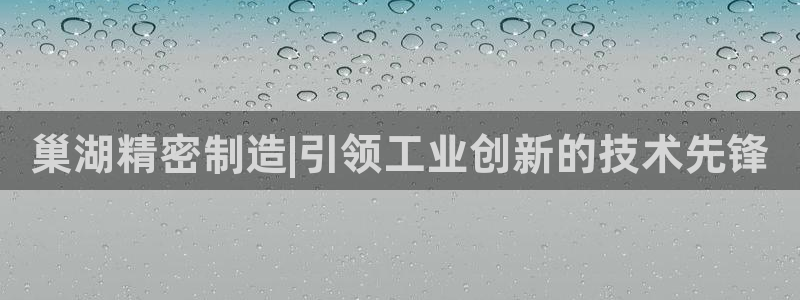 彩神v8购彩大厅登：巢湖精密制造|引领工业创新的技术先锋