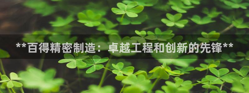 彩神VII官方版：**百得精密制造：卓越工程和创新的先锋**