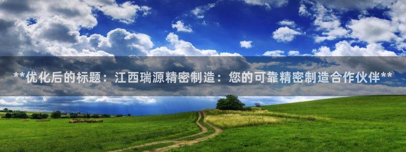 彩神是真的吗：**优化后的标题：江西瑞源精密制造：您的可靠精密制造合作伙伴**