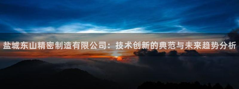彩神怎么样可以提现：盐城东山精密制造有限公司：技术创新的典范与未来趋势分析
