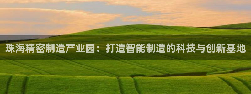 彩神平台可以破解吗：珠海精密制造产业园：打造智能制造的科技与创新基地