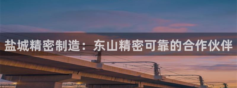 彩神v8是一个什么平台：盐城精密制造：东山精密可靠的合作伙伴